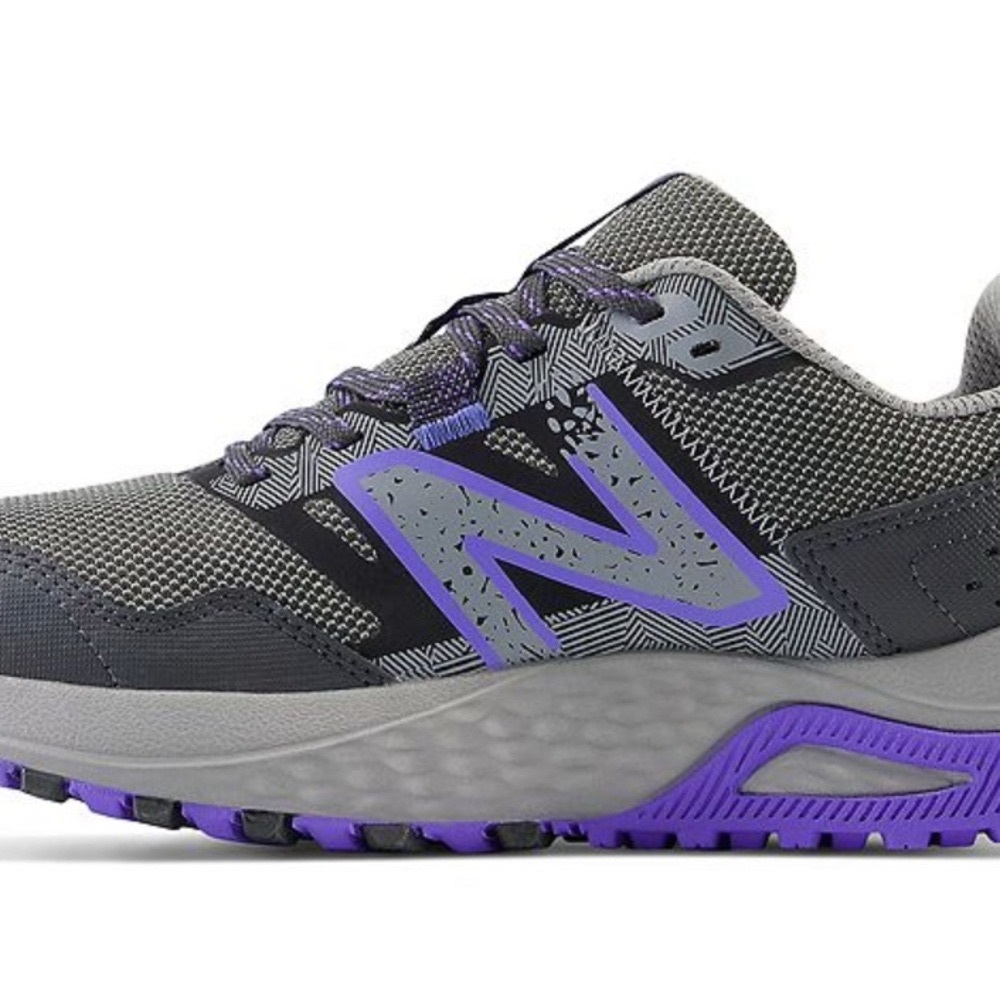 New Balance Women's 410 V8 Trail Running Athletic Shoes in Gray and Purple